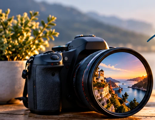 Camera capturing a scenic view